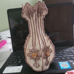 Intricate Beaded Vase